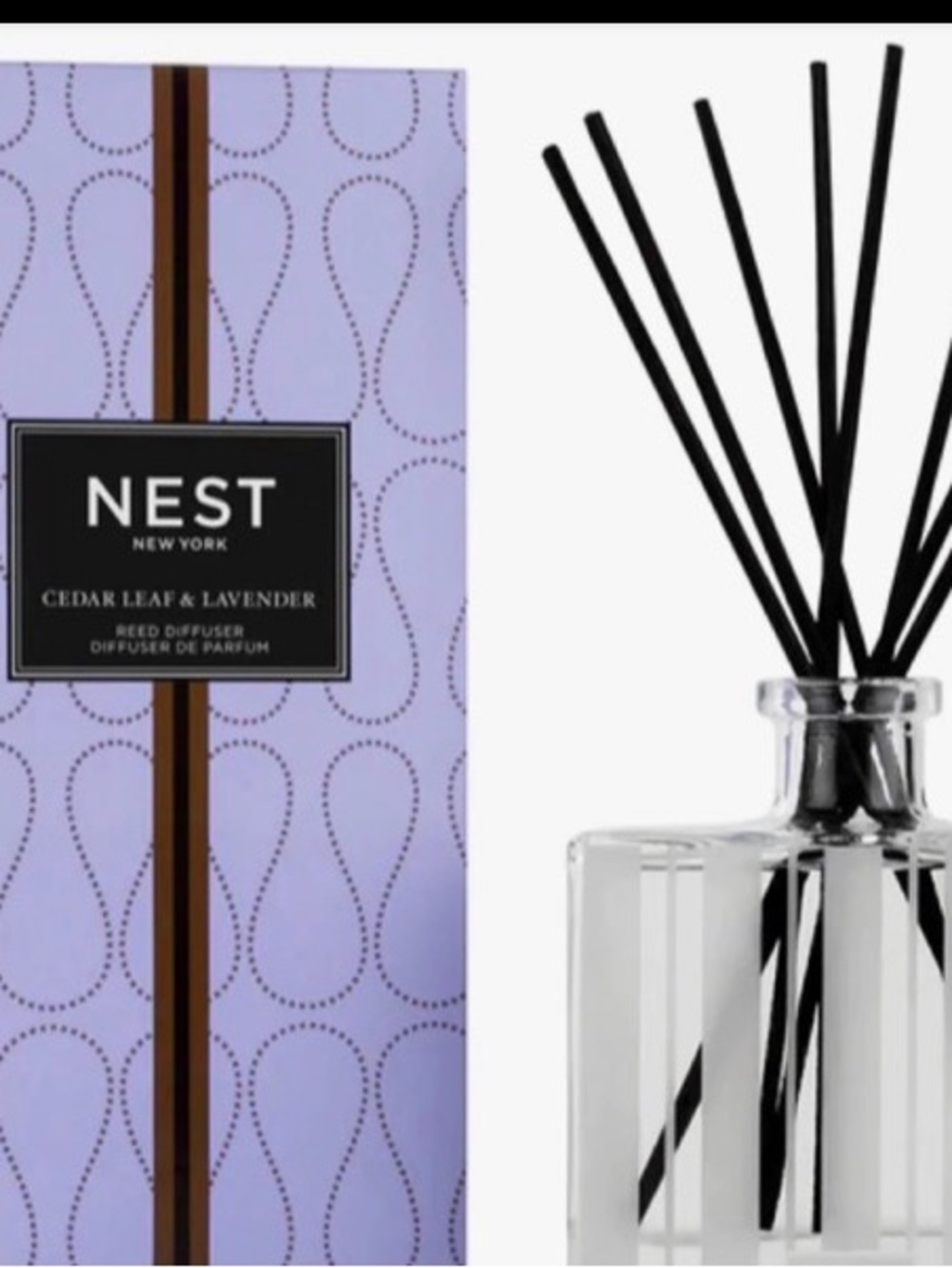 NEW Nest Fragrances Diffuser Cedar Leaf & Lavendar